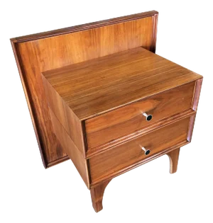 1950s Custom Walnut Bedroom Nightstand by Glenn of California
