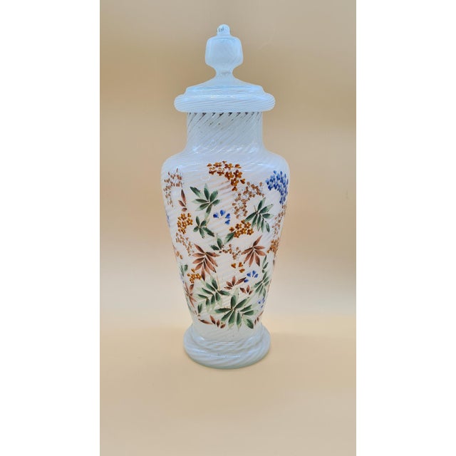 White Murano Glass Vase, Reticello,, Italy, 1960s. For Sale - Image 15 of 15