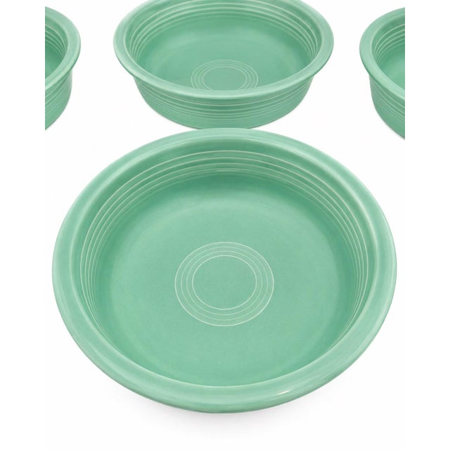 1950s Homer Laughlin Fiesta Fiestaware 7-Inch Bowls in Mint Green - Set of 5 For Sale In Cincinnati - Image 6 of 6