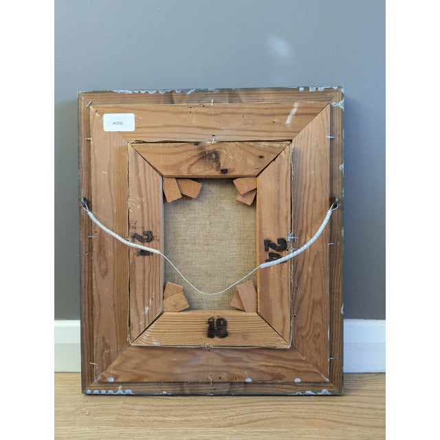 Mid-Century Modern 'Woodland Colour' Vintage Mini Original Landscape Oil Painting, Framed For Sale - Image 12 of 12