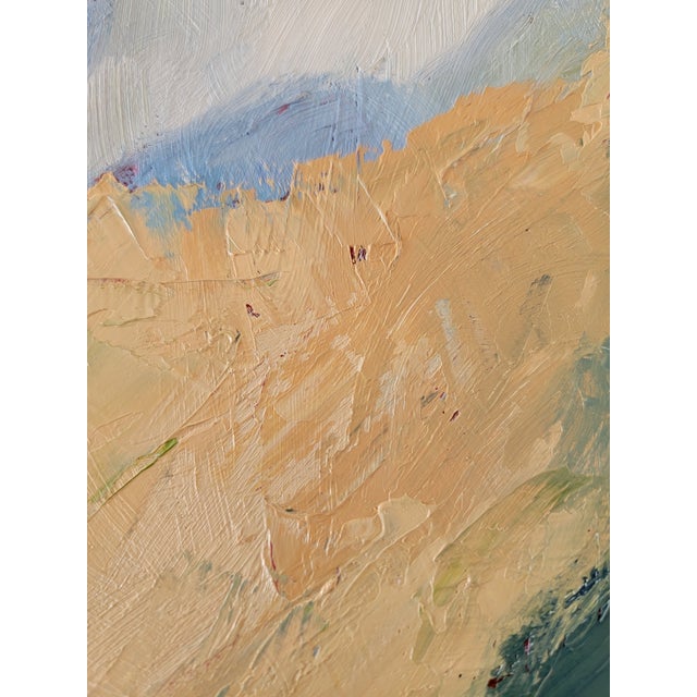 Cliffside 3, Mixed Media Expressionist Seascape Landscape Oil Painting For Sale - Image 11 of 14