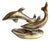 Handmade Brass Dolphin Desk Sculpture For Sale