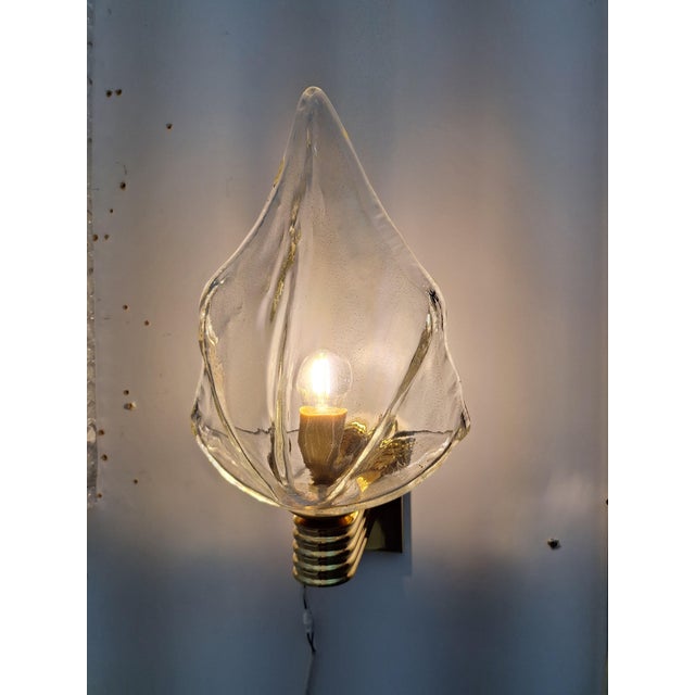 Murano Glass Wall Light with Brass Frame from La Murrina, 1980s, Set of 2, in Flawless conditions. Designed 1980 to 1989...