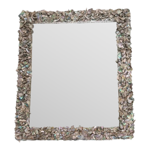 70’s Modern Designer Abalone Seashell Mirror
