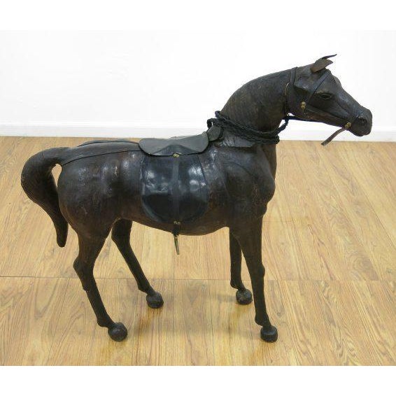 Leather Horse Statue Chairish
