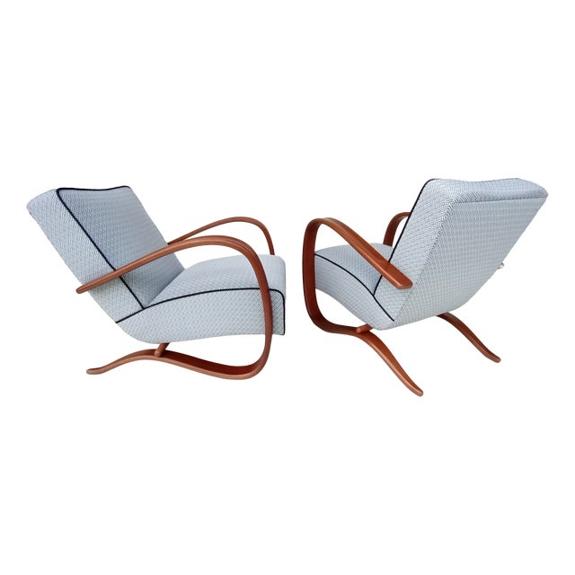 H-269 Lounge Chairs by Jindrich Halabala for Up Zavody, 1930s, Set of 2 For Sale