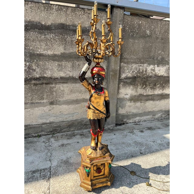 Nine-Light Floor Lamp in Venetian Moor Polychrome by Ignoto for Ignoto For Sale - Image 15 of 16