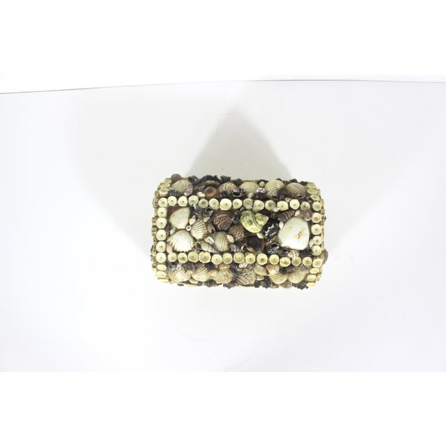 Vintage Shell Encrusted Jewellery Box For Sale - Image 4 of 11