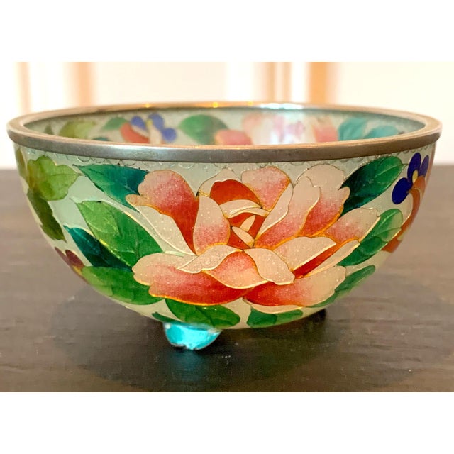 Pair of Early Japanese Plique-a-Jour Bowls from Nagoya For Sale - Image 10 of 12