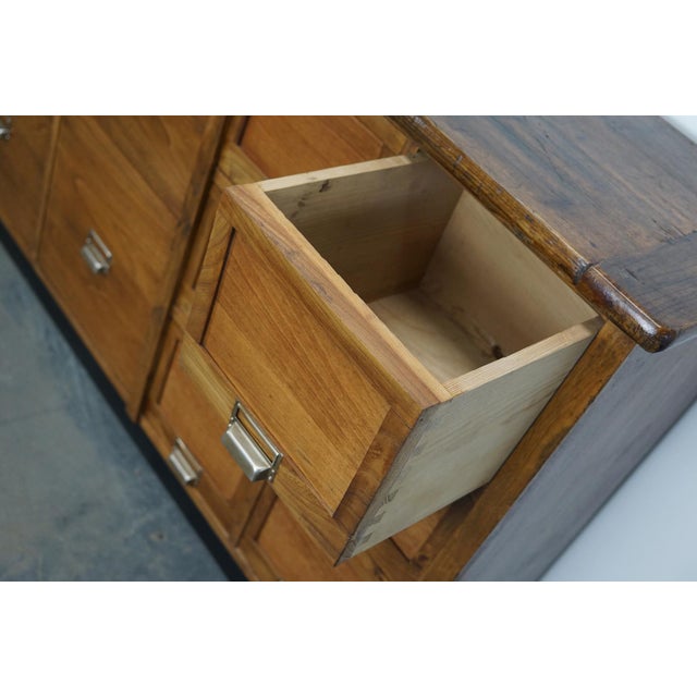 Large Mid-Century French Pine and Oak Apothecary Cabinet, 1950s For Sale - Image 17 of 18