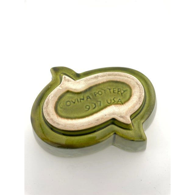 Mid 20th Century Green Glazed Covina Pottery Dish/Planter For Sale - Image 10 of 12