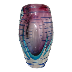 High Quality Vintage Hand Blown Italian Murano Signed Art Studio Glass Vase