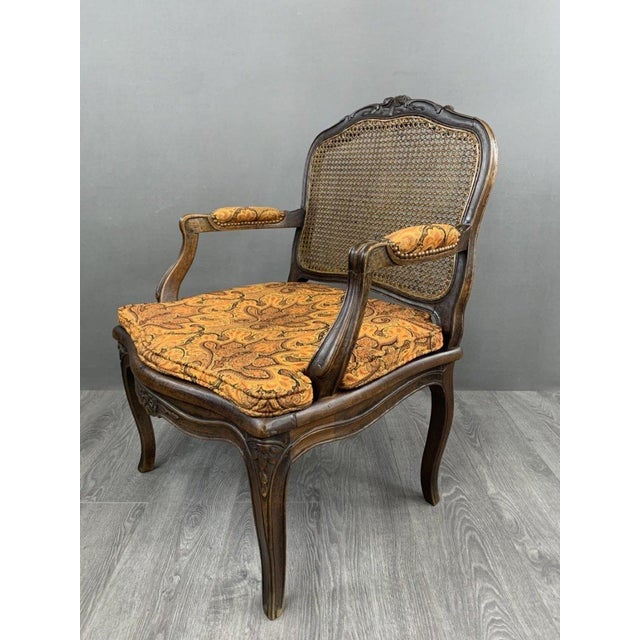 Late 19th Century Louis XV Style Fluted Carved Wooden Armchairs, Set of 2 For Sale - Image 6 of 8