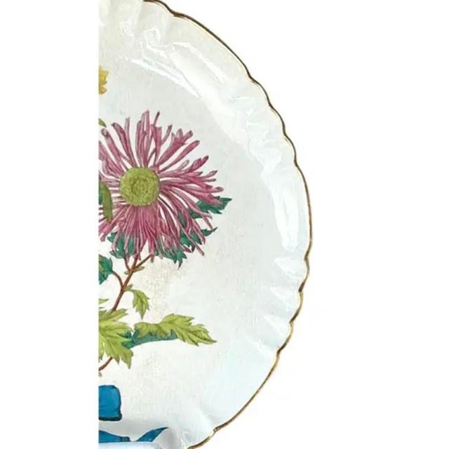 Ivory Minton Botanical Flower Spray Plates For Sale - Image 8 of 13