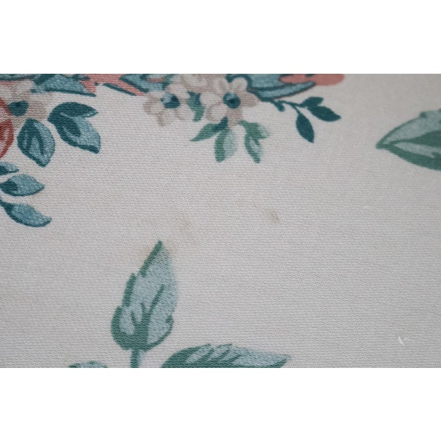 Rare Vintage Floral Couch With Trapunto Embroidery From 1990s For Sale - Image 13 of 16