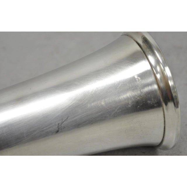 Metal Vintage Sheffield Usa Silver Plated Mid Century Modern Tapered Water Pitcher For Sale - Image 7 of 11