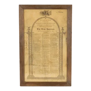 Antique Silk Broadside An Elegiac Poem Death of President George Washington 1800
