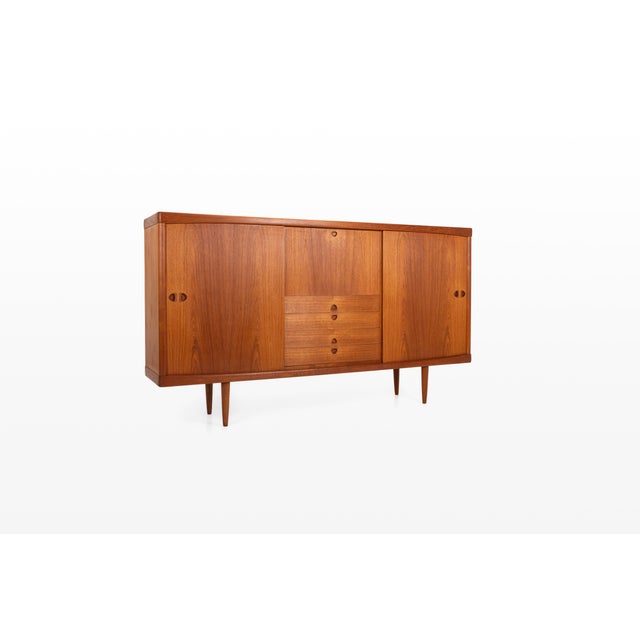 Mid-Century Modern Danish Teak Highboard by Henry W. Klein for Bramin, Denmark, 1960s For Sale - Image 3 of 13