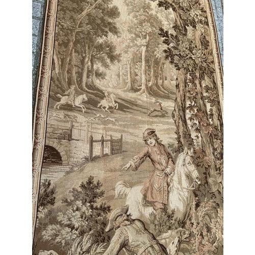 Vintage French Aubusson Style Jacquard Tapestry, 1940s For Sale - Image 9 of 18