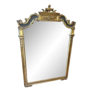 1900s Large French Louis XVI Style Carved Giltwood Mirror