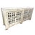 Vintage Worn White Lattice Door Sideboard Credenza For Sale - Image 4 of 8