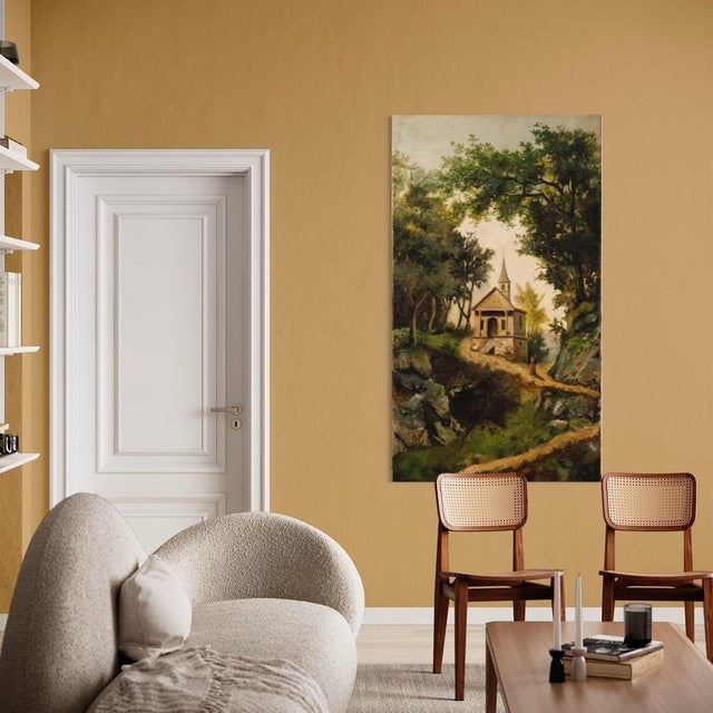 Countryside Landscape, Oil on Canvas, 1880 For Sale - Image 7 of 17