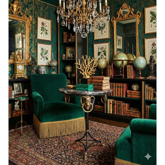 This bespoke Turtle and Crane restoration is a striking example of Neoclassical elegance meeting Hollywood Regency drama....