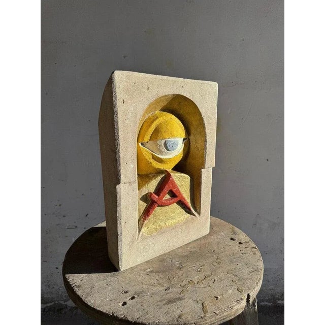 Red Masonic Style Sculpture by Walter De Buck For Sale - Image 8 of 8