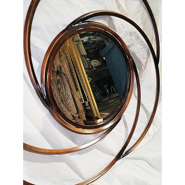 1990s Modern Metal Beveled Wall Mirror For Sale - Image 5 of 6