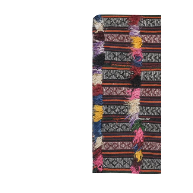 Vintage Colorful Angora Wool Shaggy Rug 3'7" X 5'2" For Sale - Image 4 of 13