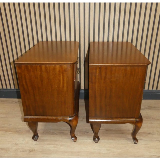 Chippendale Style Bedside Tables in Wood, 1950s, Set of 2 For Sale - Image 6 of 16