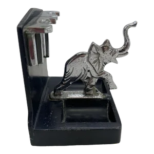 1930s Ronson Art Deco Chrome Elephant Pipe Holder