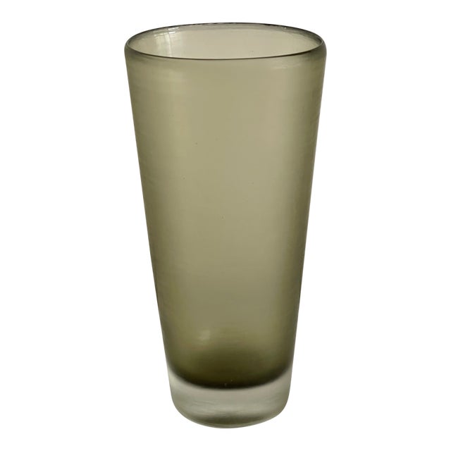 Vintage Venini Inciso Vase, Acid-Eched, Midcentury For Sale