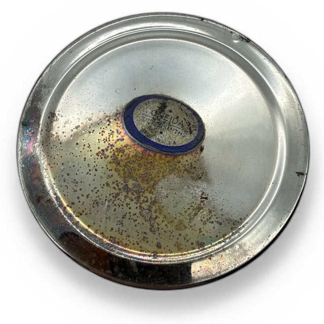 Silver Vintage Silverplate Oneida Water Pitcher For Sale - Image 8 of 13