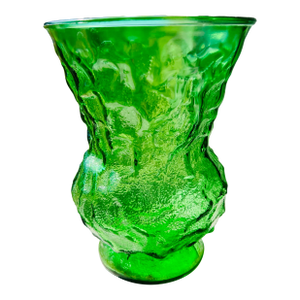 Vintage e.o Brody Co. Emerald Green Full Bouquet Art Glass Vase - 1970’s