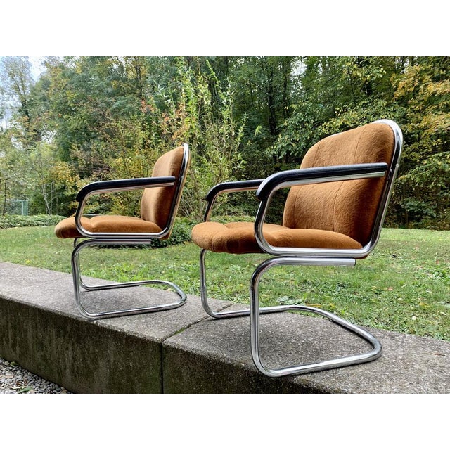 Two all original space age seats in excellent condition. Typical 1960s orange.