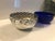 1940s English Silver Serving Bowl With Cobalt Glass Insert For Sale - Image 4 of 8