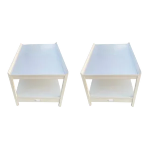 Mid Century Nightstands with Drawer In The Style Of Tommi Parzinger - A Pair