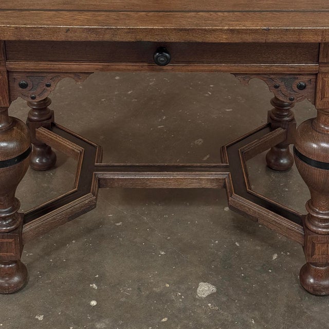 19th Century Dutch Jacobean Style Oak Table With Ebonized Trim For Sale - Image 18 of 18