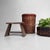 Antique Japanese Bamboo Basket with Red Lacquered Rim, 1930s For Sale - Image 9 of 11