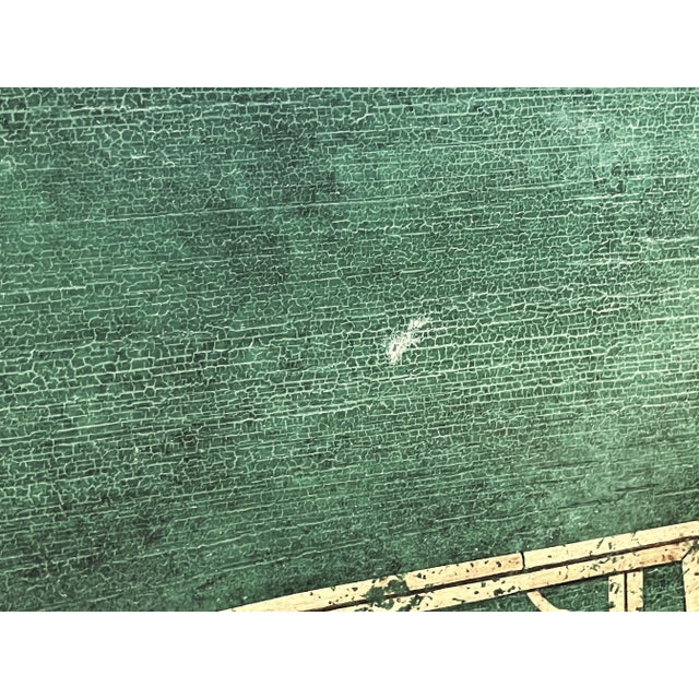 Mid Century Tray Table With Bamboo Form Metal Base and Removable Painted Wood Top For Sale - Image 12 of 12