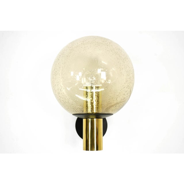 Gold Glass Sconces from Limburg, 1970s, Set of 2 For Sale - Image 8 of 8
