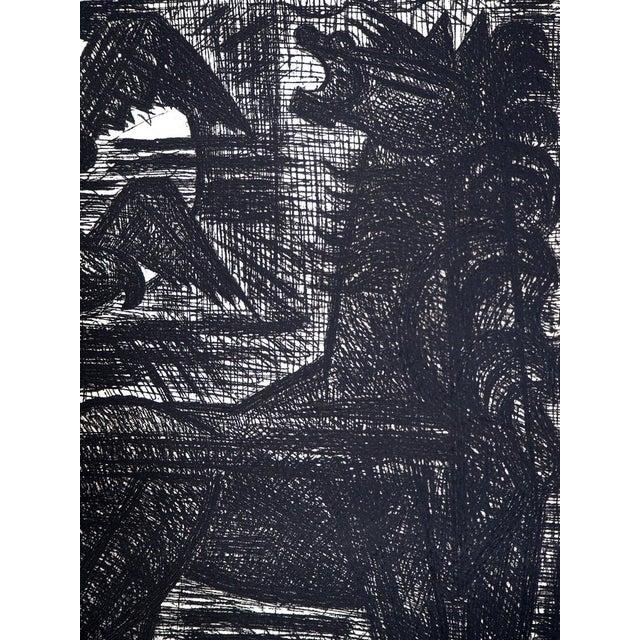 Marcel Gromaire, Macbeth, Shakespeare, Omens, Black Horse and Night Birds, 1958, Original Etching For Sale - Image 5 of 7