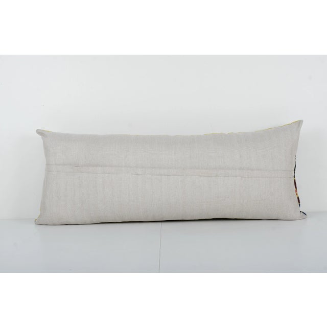 2020s Yellow Turkish Suzani Cushion Cover For Sale - Image 5 of 5