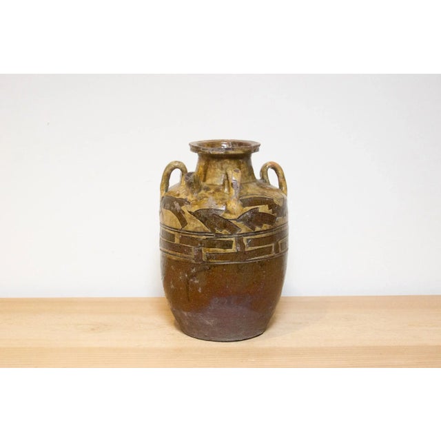 Asian Antique Engraved Martaban Jar For Sale - Image 3 of 11