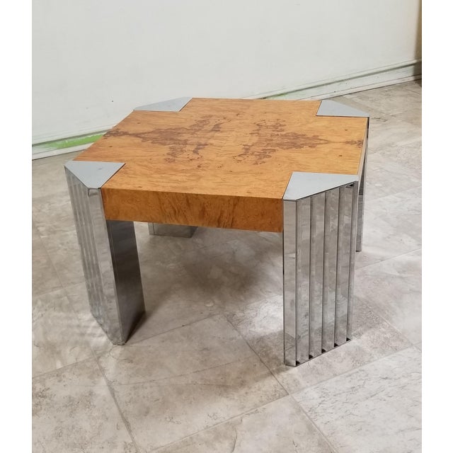 1970s Burl Wood Coffee Table For Sale - Image 5 of 12