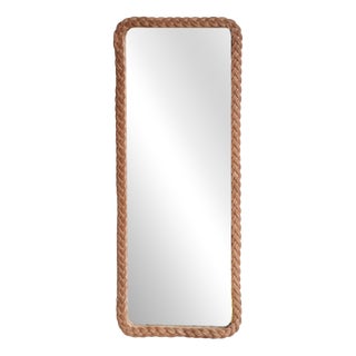 French Riviera Wicker Mirror, France, 1960s For Sale
