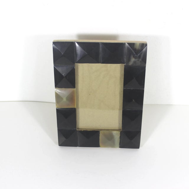 Vintage 4”x6” Natural Horn Picture Frame Easel Table Top Horizontal or Vertical For Sale - Image 6 of 14