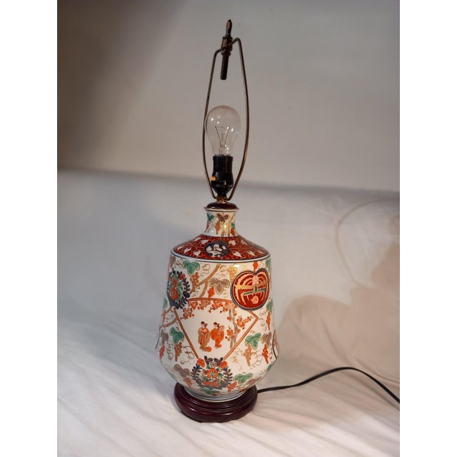 Japanese Porcelain Table Lamp For Sale - Image 12 of 18