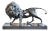 Modern Bronze Abstract Skeletal Lion Animal Sculpture 20th Century For Sale